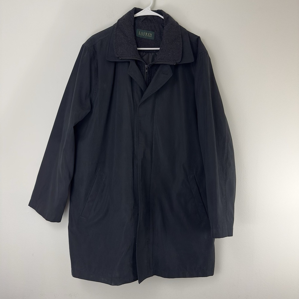 Lauren Ralph Lauren Men's Coat Black 46R Removable‎ Liner Size 46 Regular